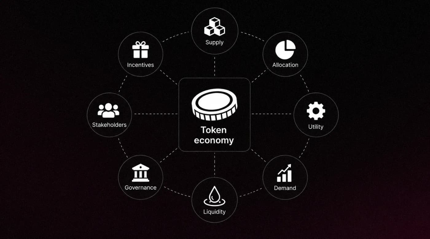 Diagram illustrating the components covered by a tokenomics audit